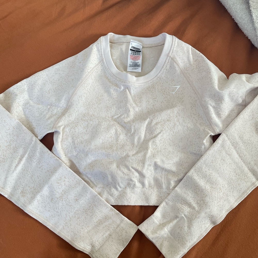 GYMSHARK ADAPT FLECK SEAMLESS LONG SLEEVE CROP TOP